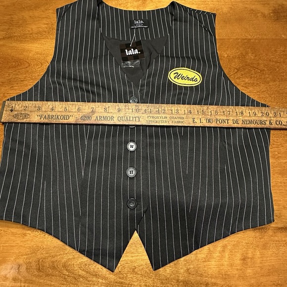 LALA Black Pinstripe Vest - Picture 9 of 12